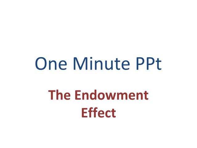 Endowment,1min p pt