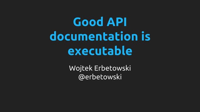 PyCon PL 2014   executable api