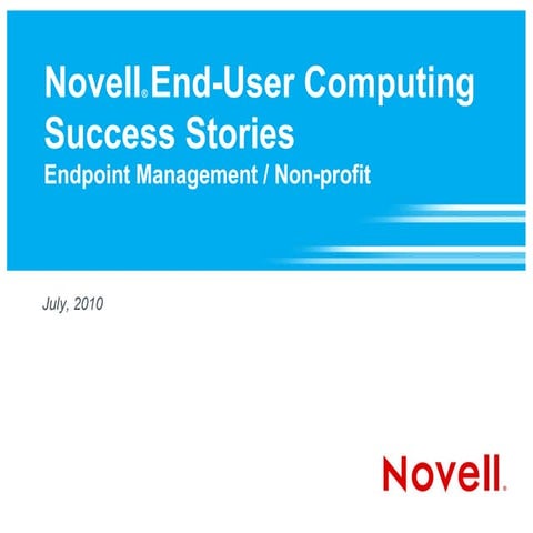 Novell Success Stories: Endpoint Management for Nonprofits
