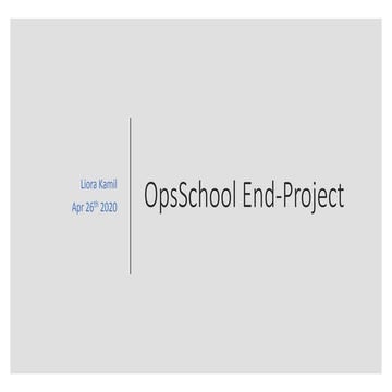 My graduation project on Opsschool ('the elephant')