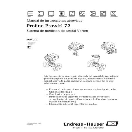 Endress hauser prowirl 72
