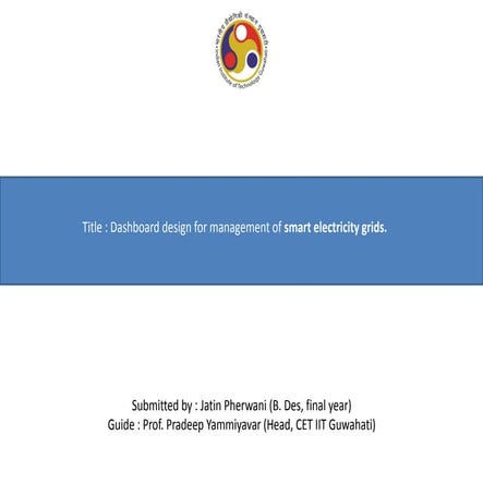 Final Year Project Report. (Management of Smart Electricity Grids)