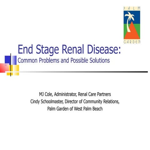 End Stage Renal Disease RCP | PPT