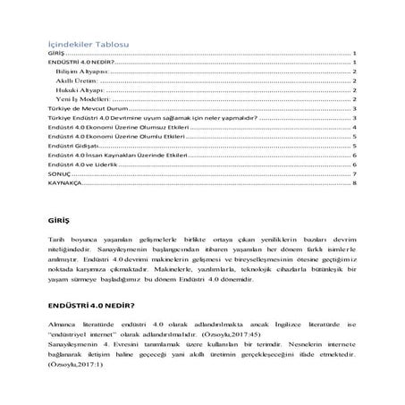 Endüstri 4.0 üzerine