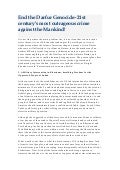 End the Darfur Genocide–21st century’s most outrageous crime against the Mankind! 1 endthedarfurgenocide21stcenturysmostoutrageouscrimeagainstthemankind 210930015613 thumbnail 2
