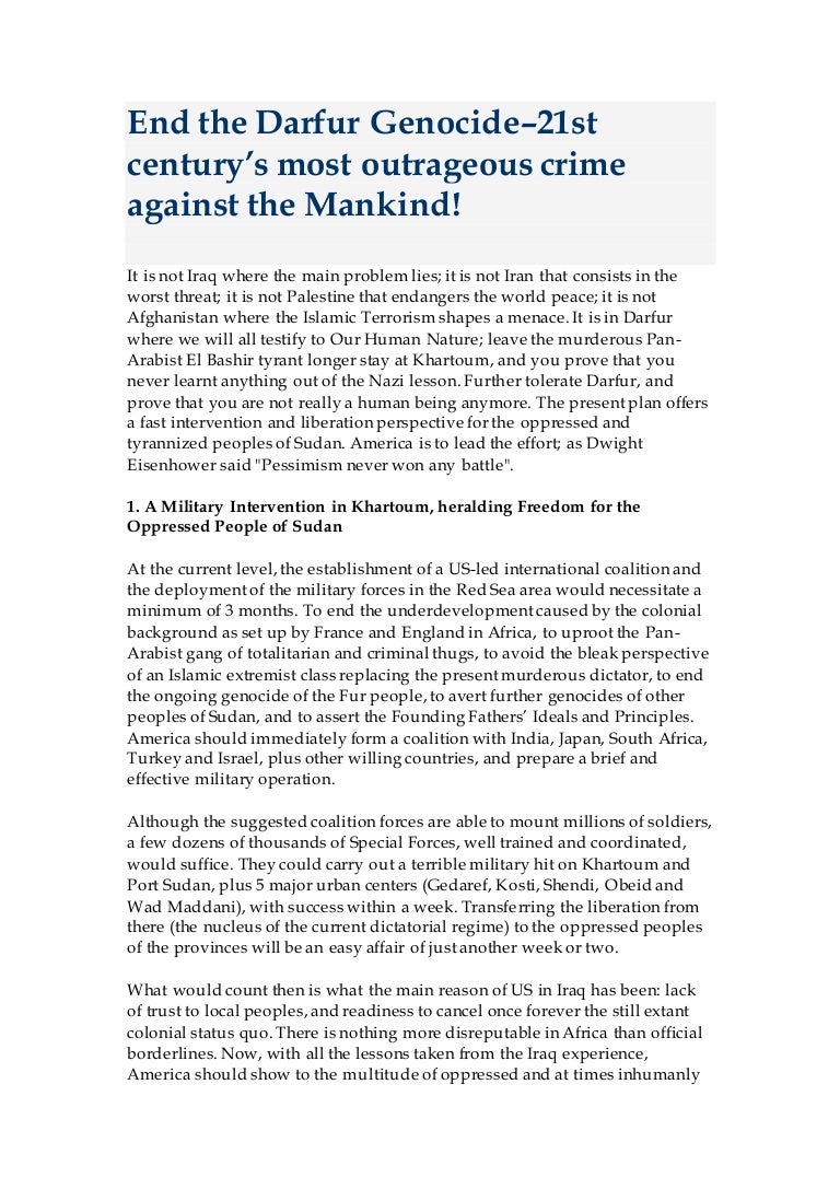 End the Darfur Genocide–21st century’s most outrageous crime against the Mankind! 3 endthedarfurgenocide21stcenturysmostoutrageouscrimeagainstthemankind 210930015613 thumbnail 4