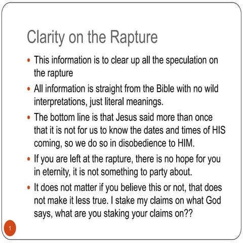 The Rapture | PPT