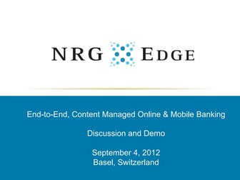 End to end content managed online mobile banking
