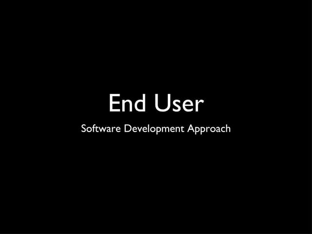 End user development