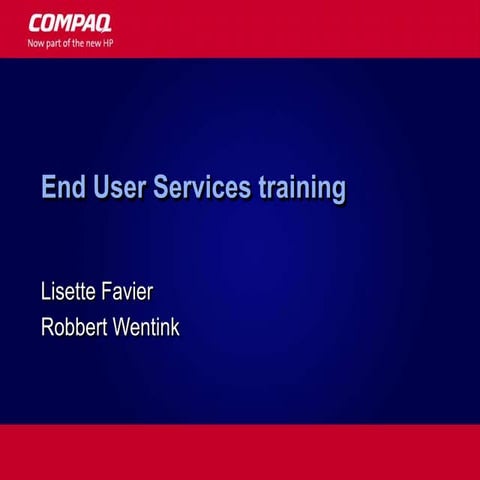 End User ServicesV1.0 training.ppt