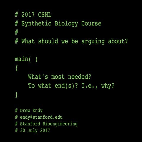 What Should We Be Arguing About? 