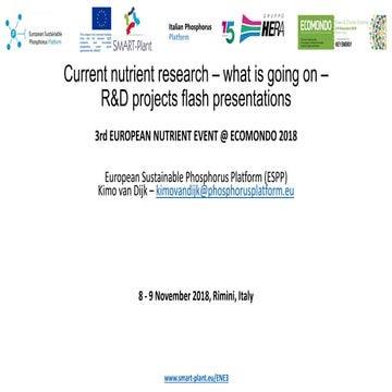 ENE3 - Combined R&D project flash presentations nutrient recycling and stewar...