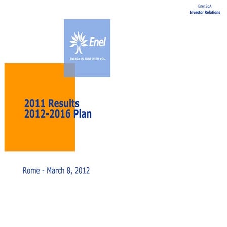 2011 Results 2012-2016 Plan 