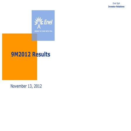 Enel 9M2012 Results