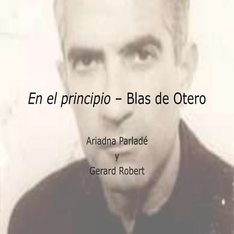En el principio – blas de otero