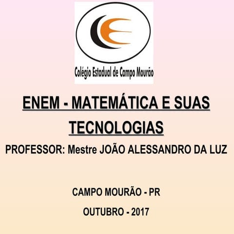 Enem - Matemática e suas Tecnologias