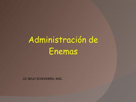 Tipos de enema | PPT