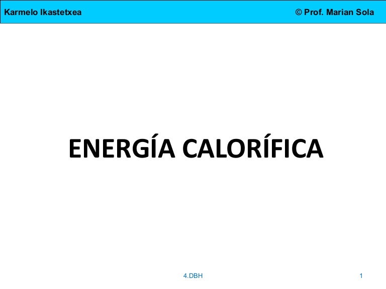 Energia Calorifica