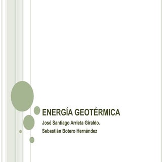 Energía geotérmica