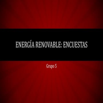 Energía renovable - Encuestas
