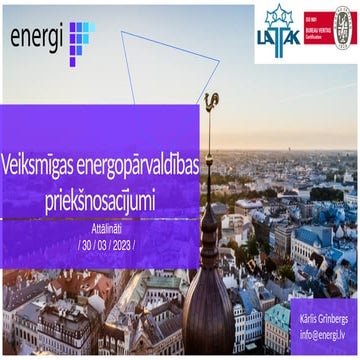 Veiksmīgas energopārvaldības priekšnosacījumi | PDF