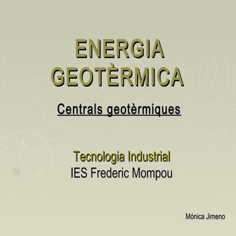 Energia geotèrmica