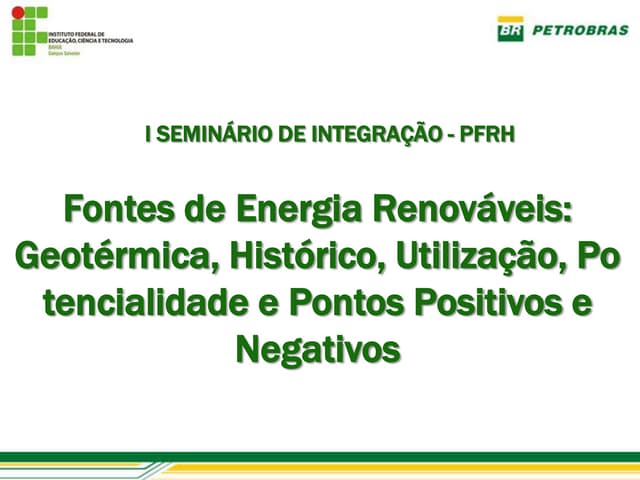 Fontes de Energia Renováveis: Energ...