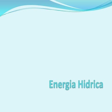 Energia hidrica