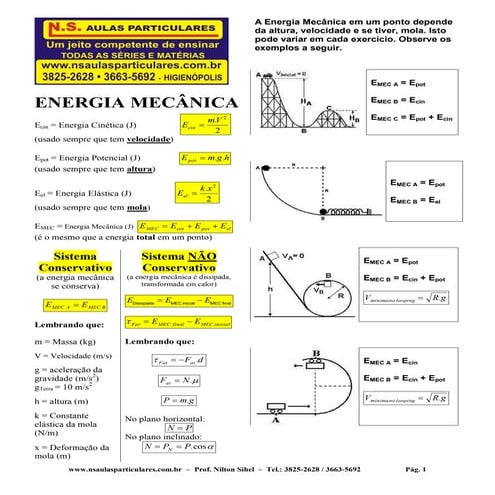 Exemplos De Energia Mecanica