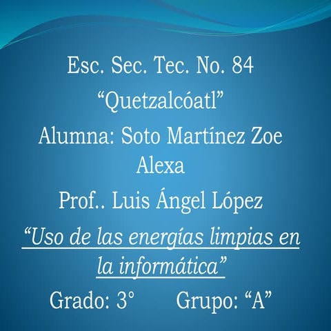 Energias limpias en la informatica