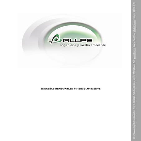 Energias renovables y medio ambiente - ALLPE