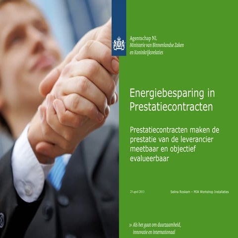 Energiebesparing in prestatiecontracten