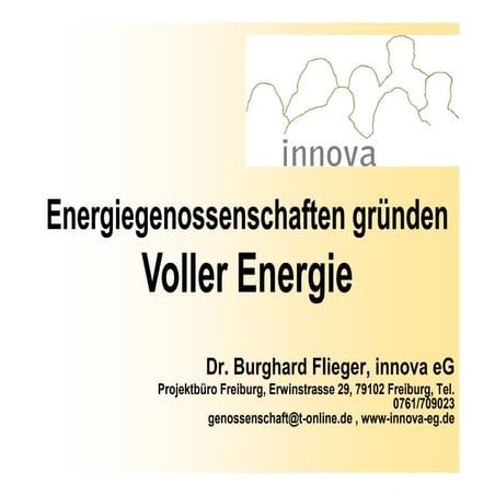 Energiegenossenschaften. burghard flieger