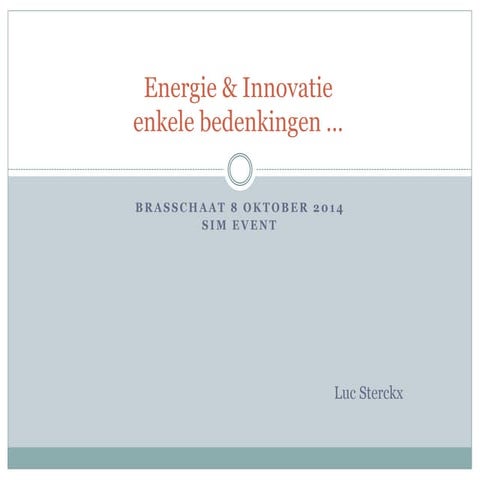Energie & Innovatie Sim Leadershipevent Luc Sterckx