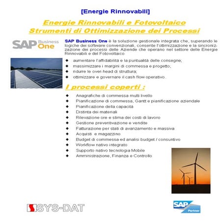 SYS-DAT SPA Energie rinnovabili e Fotovoltaico SYS-DAT