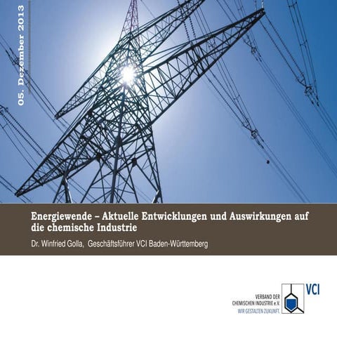 Vortrag "Energiewende - Aktuelle Entwicklungen und Auswirkungen auf die chemi...