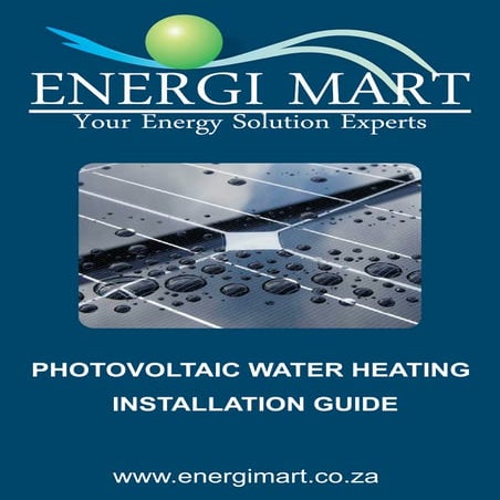 Energimart   pv water heating installation guide