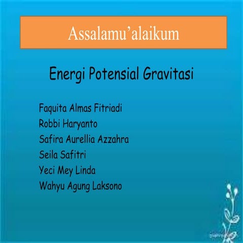 Energi potensial gravitasi 2