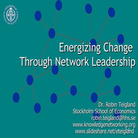 Energizing Change Through Network Leadership