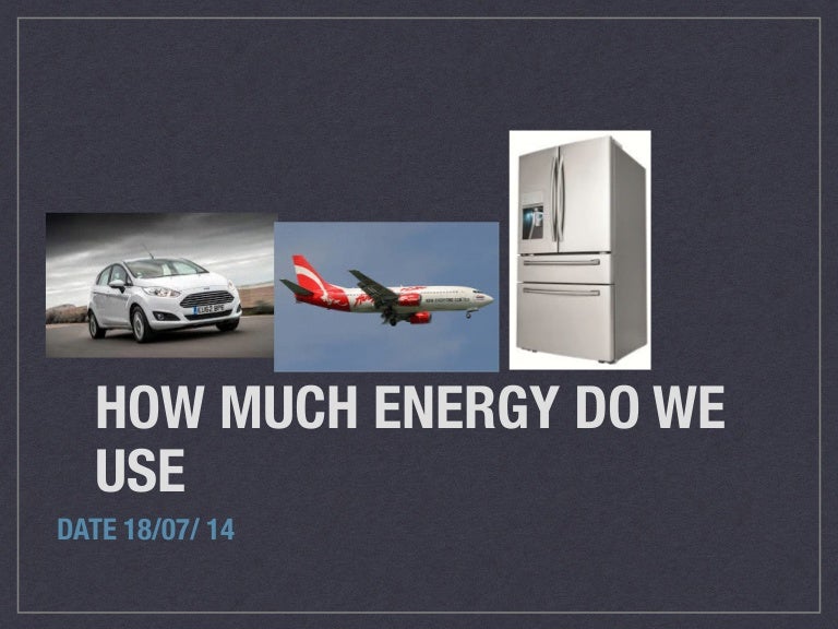 How much energy do we use?