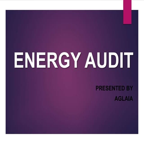 Energy audit
