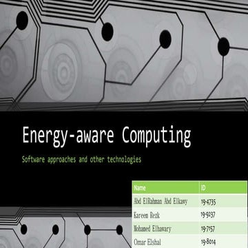 Energy-aware Computing