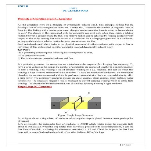 direct current  machine  theory   detial  for undergraduate level