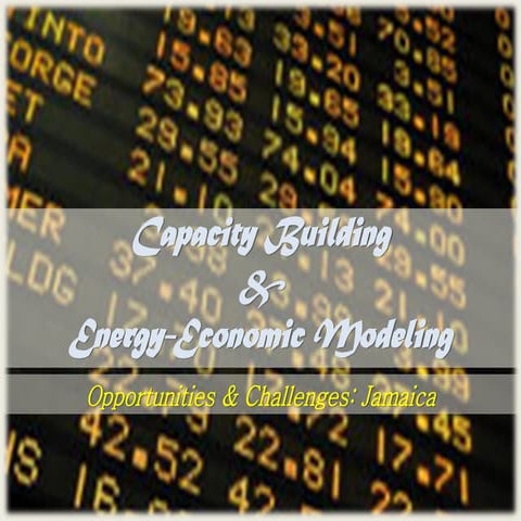 Capacity Building and Energy-Economic Modeling