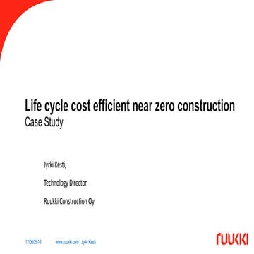 Life cycle cost-efficient near zero-energy construction