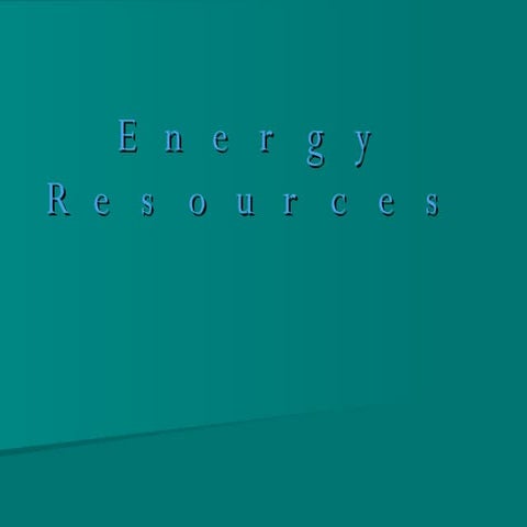 energy resources