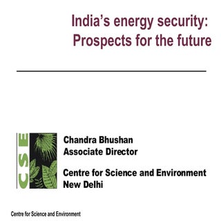 Energy security and environmental c...