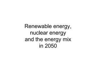 Energy mix 2050
