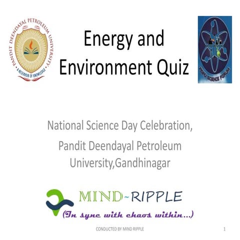Energy and environment quiz 28th feb 2012