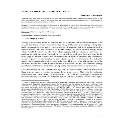 Energy and global climate change | PDF